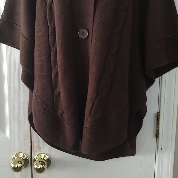 Croft & Barrow draped cardigan poncho button front Sz S/M - Picture 2 of 5